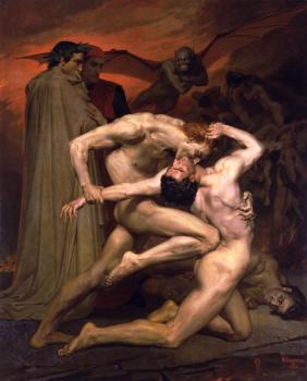 William-Adolphe Bouguereau : Dante and Virgil in Hell
